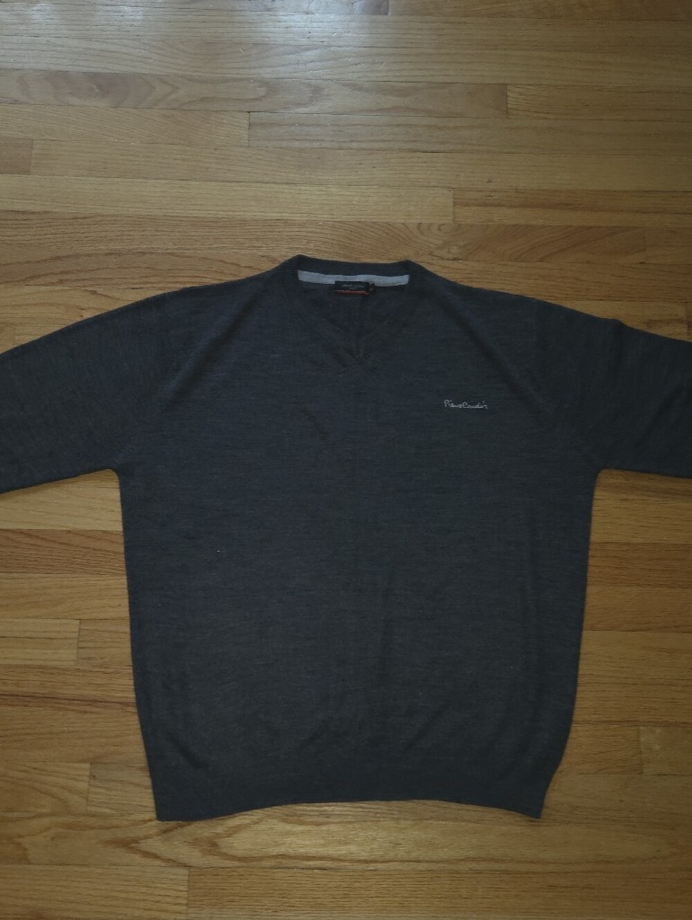Pierre Cardin Dark Charcoal V-Neck Men’s Sweater